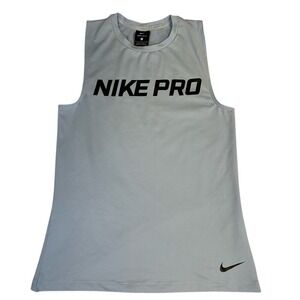 Nike Pro Women's Light Blue Tank Top Sheet Mesh Back‎ Size Small